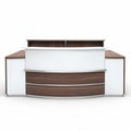 Balie met witte en houten afwerking afmetingen 120 x 60 x 90cm