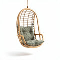 Hangstoel van bamboe met kussen van polyester 80 x 70 x 100cm